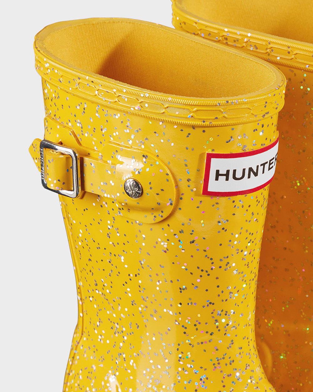 Botas de Lluvia Hunter Niños - Original Little Giant Glitter - Amarillos - NSZGBJP-92